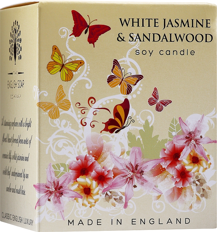 Ароматическая свеча - The English Soap Company White Jasmine and Sandalwood Candle — фото N2