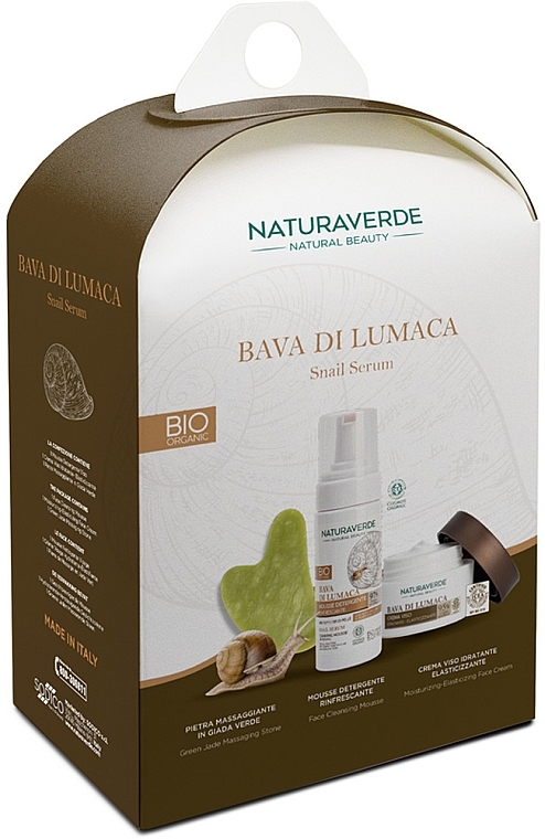 Набір - Naturaverde Snail Serum (f/mousse/150ml + f/cr/50ml + massager/1pc) — фото N1