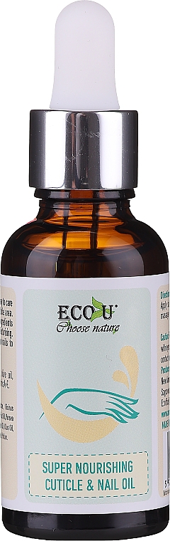 Питательное масло для кутикулы и ногтей - Eco U Super Nourishing Cuticle & Nail Oil — фото N1