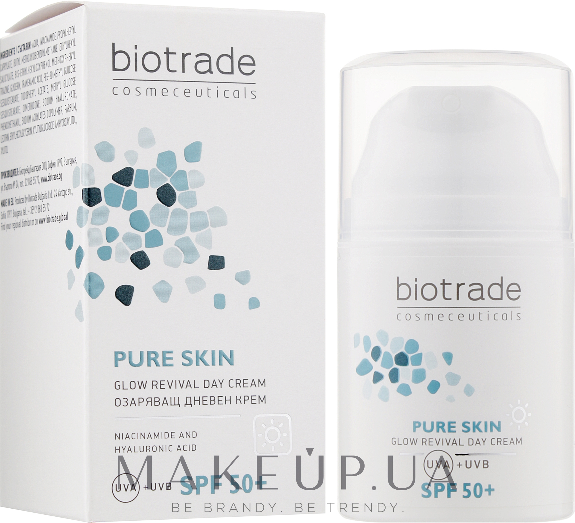 Дневной ревитализирующий крем с SPF 50 с антивозрастным действием - Biotrade Pure Skin Day Cream — фото 50ml