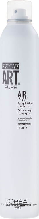 Спрей для волосся екстрасильної фіксації - L’Oreal Professionnel Tecni.art No Fragrance Air Fix Pure Force 5 — фото N1