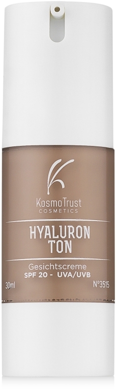 Гіалуроновий крем з тоном SPF 20 - KosmoTrust Cosmetics Hyaluron Ton SPF 20 — фото N1