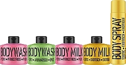 Набір "Рожева півонія, екзотичний жовтий і пікантний лайм" - Mades Cosmetics Beauty Booster (sh/gel/2x100ml + b/ilk/2x100ml + b/spray/100ml) — фото N2