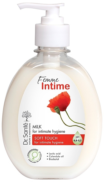 Молочко для інтимної гігієни «М'який дотик» - Dr.Sante Femme Intime — фото N1