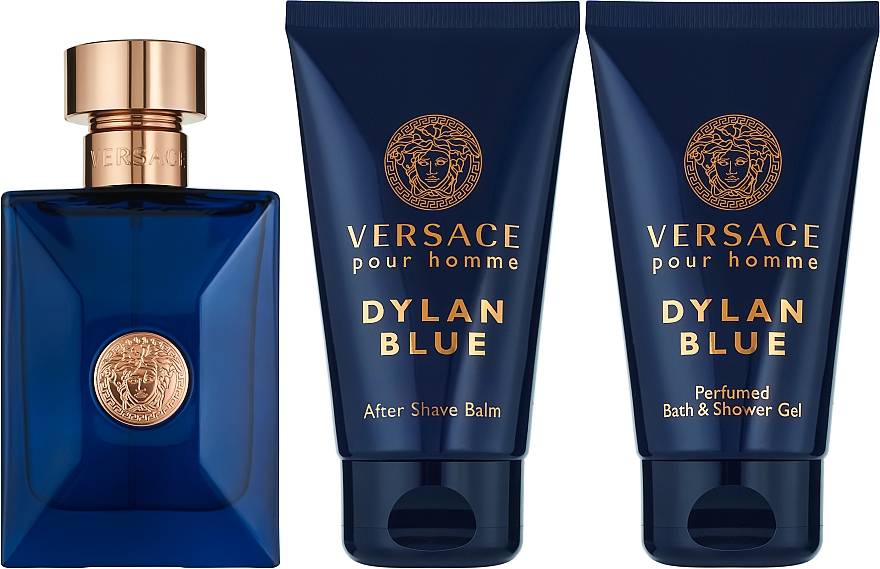 Versace Dylan Blue Pour Homme - Набор (edt/50ml + sh/gel/50ml + a/sh/balm/50ml) — фото N2