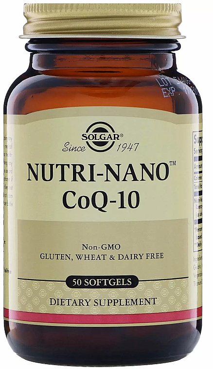 Пищевая добавка "Коэнзим Q10 Нутри-нано" - Solgar Nutri-Nano CoQ-10 3.1x — фото N1