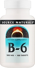 Дієтична добавка "Вітамін В6 (піридоксин)", 500 мг - Source Naturals — фото N1