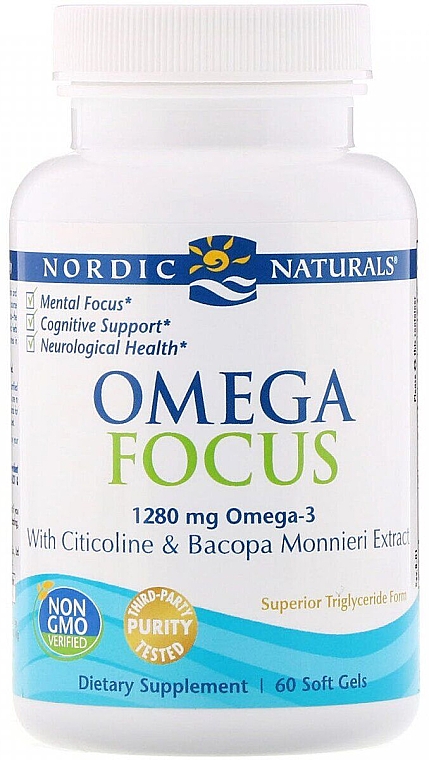 Харчова добавка "Омега-3", 1280 мг - Nordic Naturals Omega Focus — фото N1