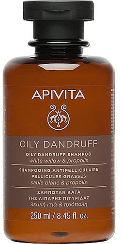 Шампунь от перхоти для жирных волос с белой вербой и прополисом - Apivita Shampoo For Oily Dandruff With White Willow Propolis