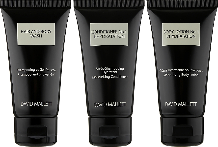 Набір - David Mallett Travel Kit Trio (b/lot/50ml + shm/gel/50ml + cond/50ml)