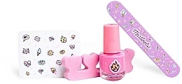 Набор для ногтей - Martinelia Unique Girl Nail Art Kit (n/polish/4 ml + toe/separ/1 pcs + n/file/1 pcs + n/stickers) — фото N3