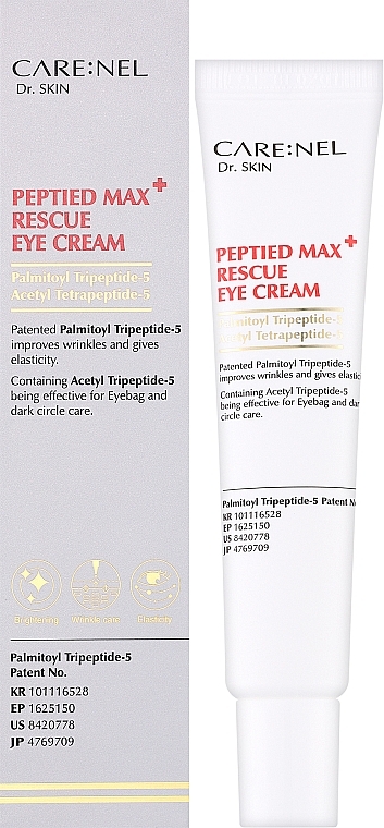 Антивіковий крем для шкіри навколо очей - Carenel Peptied Max Rescue Eye Cream — фото N2