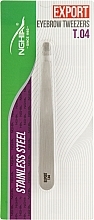 Парфумерія, косметика Пінцет для брів прямий T.04, сіро-сталевий - Nghia Export Tweezers