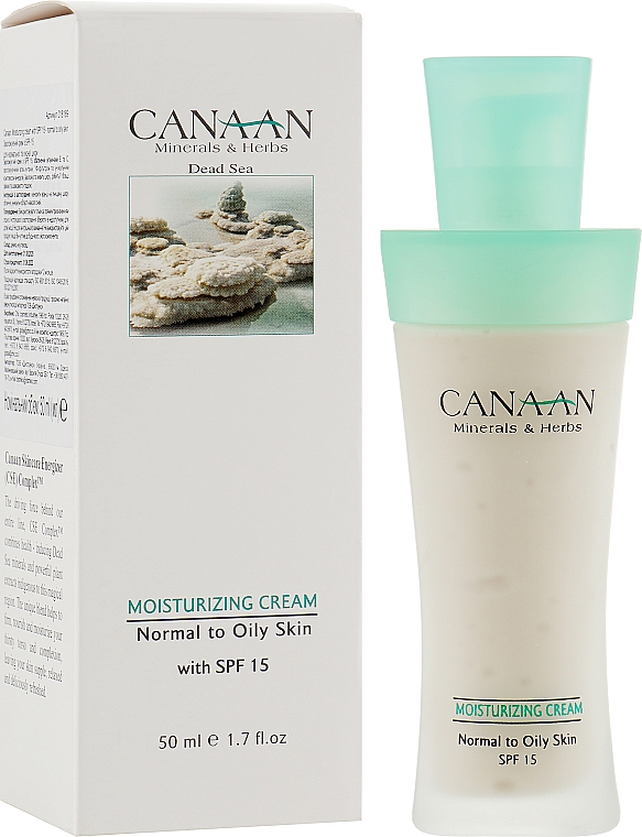 Зволожуючий крем з SPF 15 для нормальної і жирної шкіри - Canaan Minerals & Herbs Moisturizing Cream with SPF 15 Normal to Oily Skin — фото N2