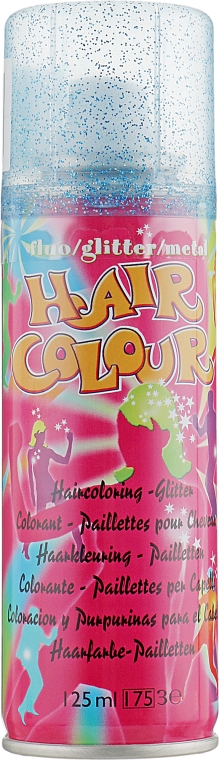 Цветной спрей для волос "Glitter", синий - Sibel Coloured Hair Spray