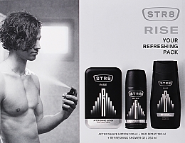 STR8 Rise Your Refreshing Pack - Набір (ash/lot/100ml + deo/150ml + show/gel/250ml) — фото N1