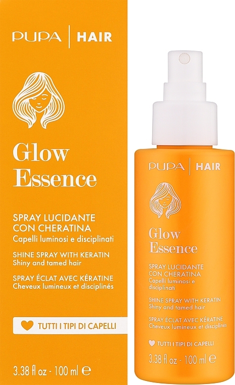 Спрей для блиску волосся - Pupa Glow Essence Shine Spray with Keratin — фото N2