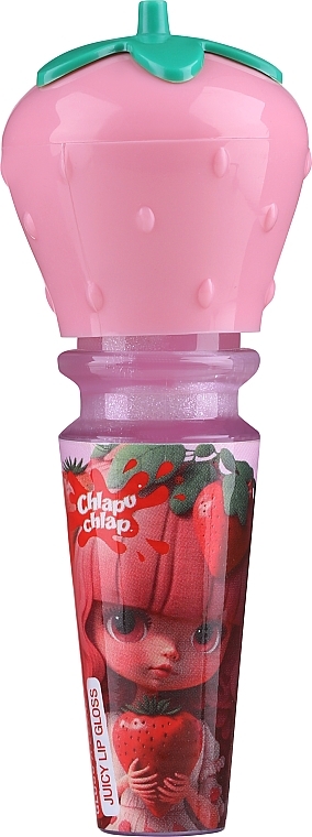 Блиск для губ з ароматом полуниці, світло-рожева полуничка - Chlapu Chlap Strawberry Lip Balm — фото N1