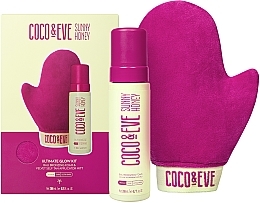 Парфумерія, косметика Набір - Coco & Eve Sunny Honey Ultimate Glow Kit Dark (foam/200ml + acc/1pc)