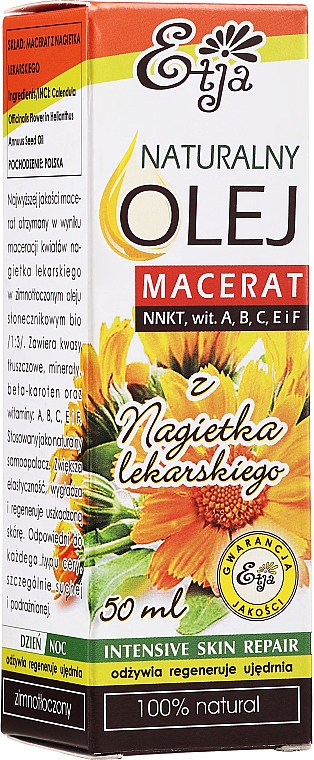 Натуральное мацератное масло календулы - Etja Natural Calendula Oil — фото N1