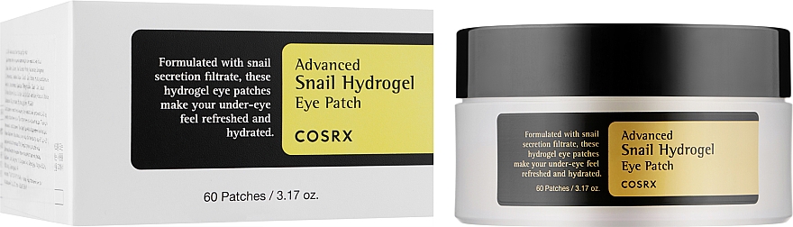 Гидрогелевые патчи для области глаз с муцином улитки - Cosrx Advanced Snail Hydrogel Eye Patch — фото N2