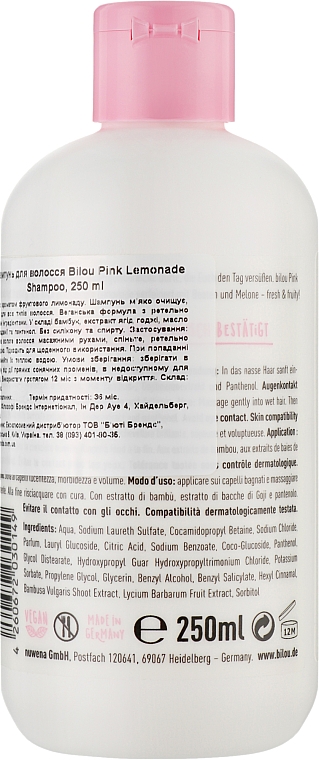 Шампунь для волосся "Рожевий лимонад" - Bilou Pink Lemonade Shampoo — фото N2