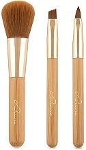 Набір пензлів для макіяжу, 4 шт. - Luvia Cosmetics Travel Bamboo Brush Set — фото N2