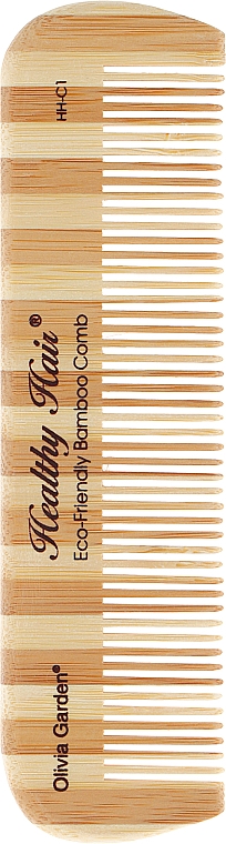 Расческа бамбуковая, 1 - Olivia Garden Healthy Hair Eco-Friendly Bamboo Comb 1 — фото N1