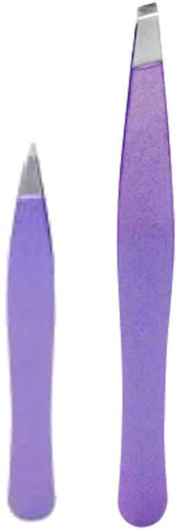 Набор пинцетов, 2 шт., сирень - Titania Tweezer Set Lilac — фото N1