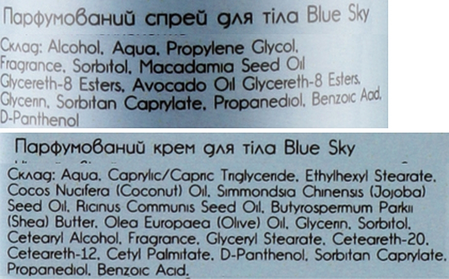 УЦІНКА Набір для тіла "Blue Sky" - Tobi (b/cr/200ml + b/spray/100ml) * — фото N3