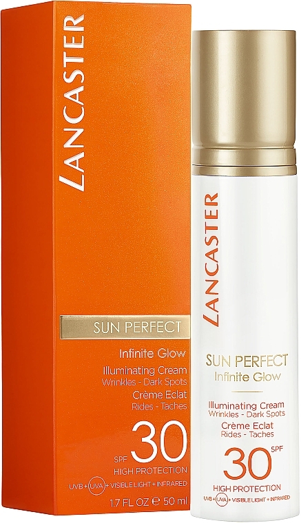 Сонцезахисний крем для сяйва шкіри - Lancaster Sun Perfect Infinite Glow Illuminating Cream SPF30 — фото N2