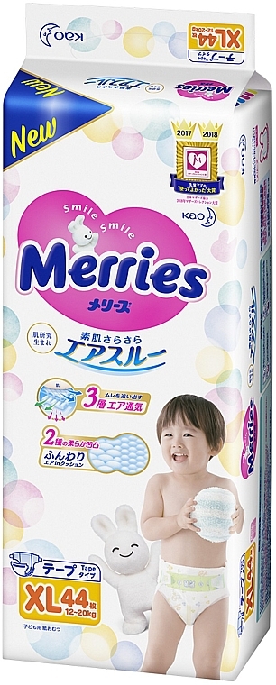 Подгузники для детей XL (12-20 кг), 44шт - Merries — фото N2