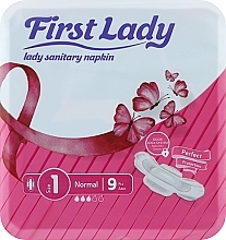 Гігієнічні прокладки з крильцями "Ultra Normal" розмір 1, 3 краплі, 9 шт. - First Lady — фото N1