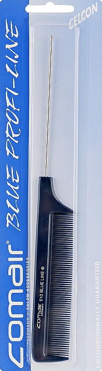 Расческа №510 "Blue Profi Line" с иглой мелкая, 20,5 см - Comair — фото N1
