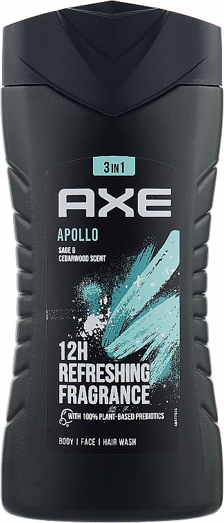 Шампунь-гель для душа 3в1 "Аполло" - Axe Refreshing Shower Gel Apollo — фото N1