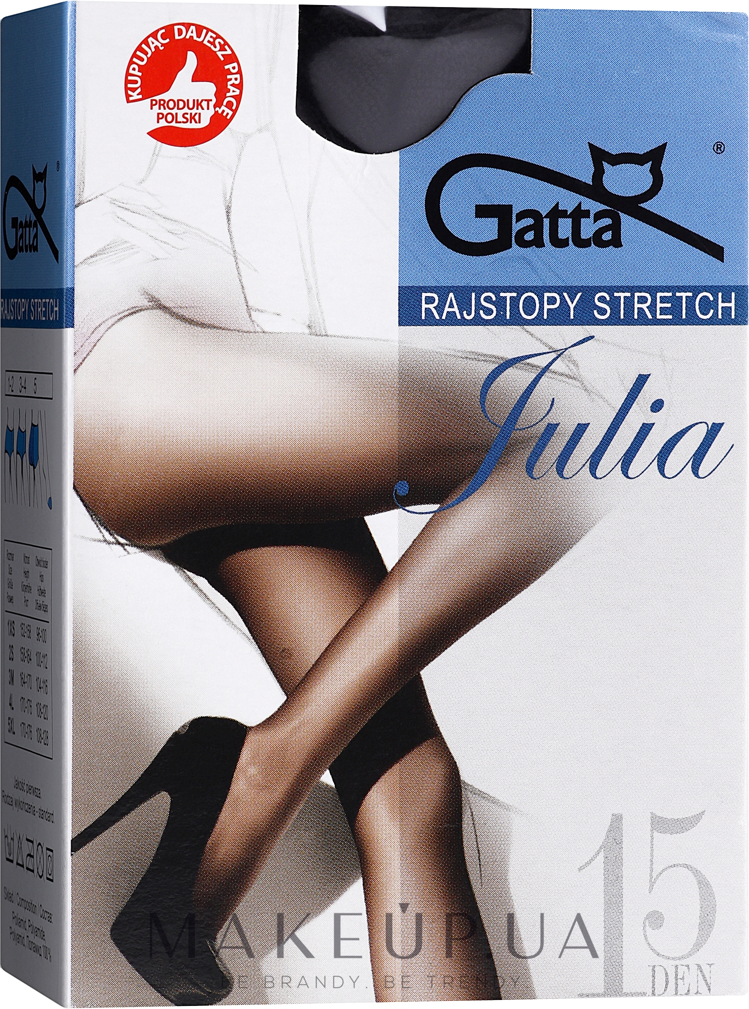 Колготки "Julia Stretch" 15 Den, nero - Gatta — фото 2