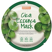 Успокаивающая маска для лица с азиатской центеллой - Purederm Cica Essence Mask — фото N1