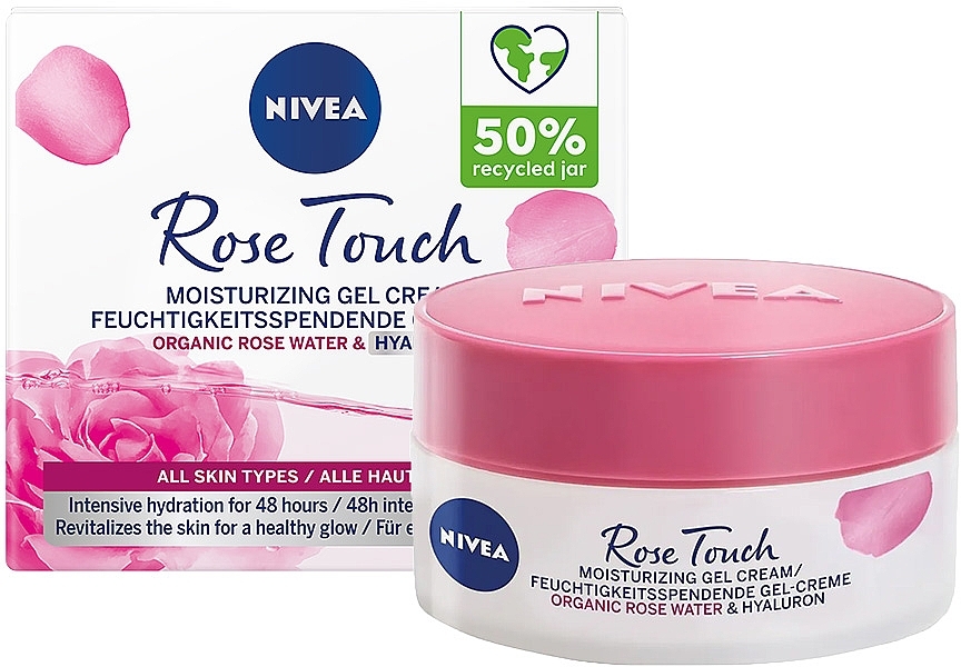 Зволожуючий гель-крем - NIVEA Rose Touch 