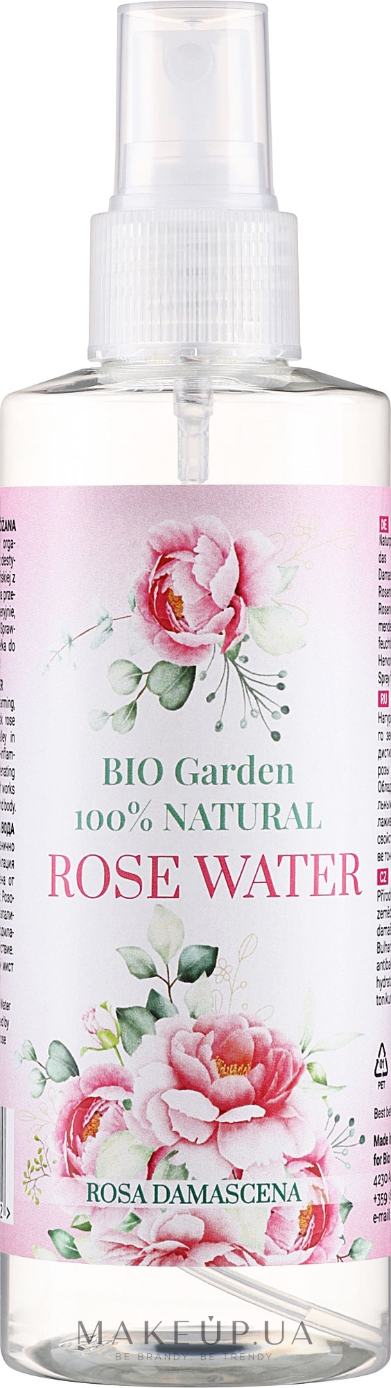 Натуральная розовая вода - Bio Garden 100% Natural Rose Water — фото 200ml