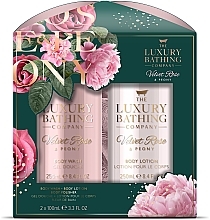 Духи, Парфюмерия, косметика Набор - Grace Cole The Luxury Bathing Velvet Rose & Peony Set (sh/gel/100ml + b/lot/100ml) 