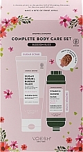 Парфумерія, косметика Набір - Voesh Complete Body Care Set Blossom Bliss (b/scrub/210g + sh/filter/70g + loofah/1pcs)