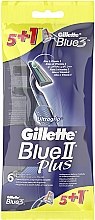 Набор одноразовых станков для бритья, 5+1шт - Gillette Blue 2 Plus — фото N1