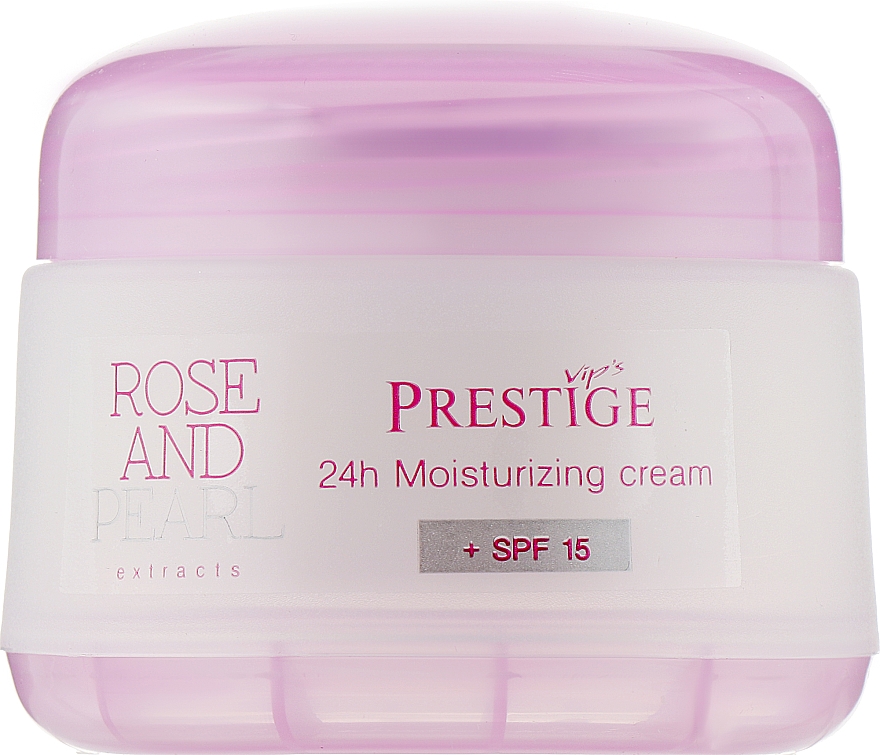 Крем для лица "24 часа увлажнения" SPF15 - Vip's Prestige Rose & Pearl 24h Moisturizing Cream — фото N2