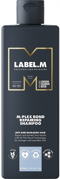 Восстанавливающий шампунь для сухих и поврежденных волос - Label.m M-Plex Bond Repairing Shampoo — фото N2