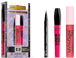 Набор - NYX Professional Makeup Xmas Makeup Set Vegan Sweet Glam (eye/liner/1ml + mascara/10ml + lipstick/4ml) — фото N2