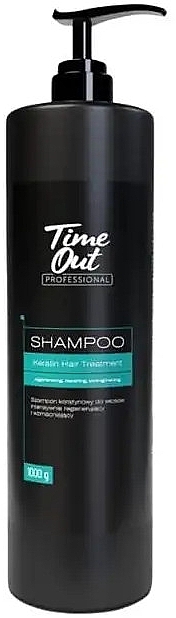 Відновлювальний і зміцнювальний шампунь для волосся - Time Out Professional Keratin Hair Shampoo — фото N1