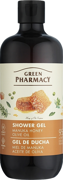 Гель для душа "Мед манука и оливковое масло" - Зеленая Аптека — фото N1