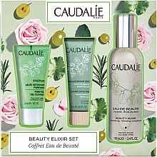 Парфумерія, косметика Набір для очищення шкіри обличчя - Caudalie Set Export Beauty Elixir (elixir/100ml + gel/30ml + mask/15ml)