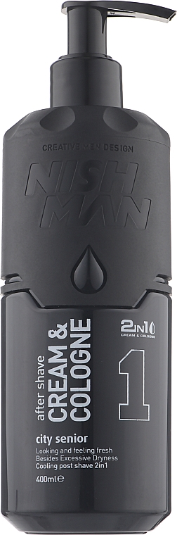 Крем-одеколон після гоління - Nishman After Shave Cream Cologne 2in1 City Senior №01 — фото N1