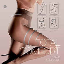 Парфумерія, косметика Колготки жіночі "Total Comfort T-Band",1208, 15 Den, бежеві - Furia
